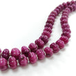 Ruby Gemstone Melon Beads Necklace : 541.10cts 925 Sterling Silver Natural Ruby Hand Carved Rondelle Melon Beads 8mm-15mm 20"