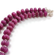 Ruby Gemstone Melon Beads Necklace : 541.10cts 925 Sterling Silver Natural Ruby Hand Carved Rondelle Melon Beads 8mm-15mm 20"