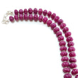 Ruby Gemstone Melon Beads Necklace : 549.20cts 925 Sterling Silver Natural Ruby Hand Carved Rondelle Melon Beads 9mm-15mm 21"