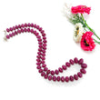 Ruby Gemstone Melon Beads Necklace : 587.30cts 925 Sterling Silver Natural Ruby Hand Carved Rondelle Melon Beads 8mm-14mm 21"