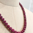 Ruby Gemstone Melon Beads Necklace : 385.40cts 925 Sterling Silver Natural Ruby Hand Carved Rondelle Melon Beads 6mm-15mm 18"