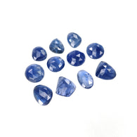 Burmese Sapphire Gemstone Rose Cut : 16.65cts Natural Untreated Unheated Blue Sapphire Round Uneven 8.5*5.5mm - 9*7mm 11pcs Lot