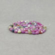 MULTI SAPPHIRE Gemstone Step Cut Loose Beads: 99.15cts Natural Untreated Multi Color Sapphire Round Faceted Briolette Beads 5mm - 6mm 20.5"