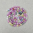 MULTI SAPPHIRE Gemstone Step Cut Loose Beads: 102.45cts Natural Untreated Multi Color Sapphire Round Faceted Briolette Beads 5mm - 6mm 22"