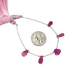 PINK TOURMALINE Gemstone Checker Cut Loose Beads: 7.75cts Natural Untreated Pink Tourmaline Tear Drops 8*5mm - 8.5*8mm