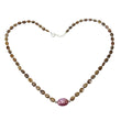 Star Ruby & Chocolate Sapphire Gemstone NECKLACE: 102.90cts Natural Oval Shape Plain Sapphire With 925 Sterling Silver 6*5mm - 15*10.5mm 19"