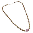 Star Ruby & Chocolate Sapphire Gemstone NECKLACE: 102.90cts Natural Oval Shape Plain Sapphire With 925 Sterling Silver 6*5mm - 15*10.5mm 19"