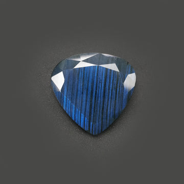 Rainbow Flashing LABRADORITE Gemstone Normal Cut : 25.45cts Natural Untreated Blue Labradorite Heart Shape 24*25mm