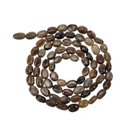 Golden Brown Chocolate Sapphire Gemstone Cabochon Loose Beads : 75.65cts Natural Unheated Oval Plain Nuggets 5*4mm - 6.5*5mm 18