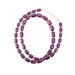 RUBY Gemstone Plain NECKLACE : 181.40cts Natural Untreated Round Cylinder Shape Ruby With 925 Sterling Silver 8mm - 10mm 18.5"