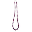 RUBY Gemstone Plain NECKLACE : 181.40cts Natural Untreated Round Cylinder Shape Ruby With 925 Sterling Silver 8mm - 10mm 18.5"