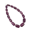 RUBY Gemstone Plain Loose Beads : 69.50cts Natural Untreated Unheated Ruby Round Cylinder Shape Beads 8mm - 11mm 6" For Bracelet