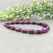 RUBY Gemstone Plain Loose Beads : 77.85cts Natural Untreated Unheated Ruby Round Cylinder Shape Beads 7mm - 11mm 7" For Bracelet