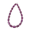 RUBY Gemstone Plain Loose Beads : 83.80cts Natural Untreated Unheated Ruby Round Cylinder Shape Beads 8mm - 10mm 7.5" For Bracelet