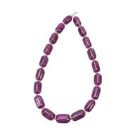 RUBY Gemstone Plain Loose Beads : 83.80cts Natural Untreated Unheated Ruby Round Cylinder Shape Beads 8mm - 10mm 7.5