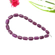 RUBY Gemstone Plain Loose Beads : 83.80cts Natural Untreated Unheated Ruby Round Cylinder Shape Beads 8mm - 10mm 7.5" For Bracelet