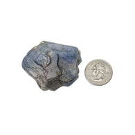 BLUE SAPPHIRE Gemstone Crystal : 361.75cts Natural Unheated Sapphire Corundum Rough Specimen 51*43mm