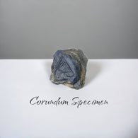 RECORD KEEPER Blue SAPPHIRE Gemstone Crystal : 95.55cts Natural Unheated Triangle Formative Sapphire Rough Specimen 28*24mm