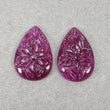 Ruby Gemstone Carving : 57.85cts Natural Untreated Red Ruby Hand Pear Shape 29*19mm