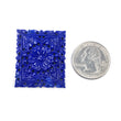 LAPIS LAZULI Gemstone Carving : 99.05cts Natural Untreated Blue Lapis Hand Carved Rectangle Shape 36*30.5mm Pair