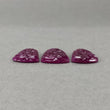 Ruby Gemstone Carving : 62.85cts Natural Untreated Red Ruby Hand Uneven Shape 21*18mm - 22*20mm 3pcs