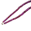 RUBY Gemstone Plain NECKLACE : 495.25cts Natural Untreated Round Shape Ruby With 925 Sterling Silver 6mm - 14mm 20.5"