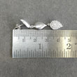 925 Sterling Silver & Cubic Zirconia Leaf Earrings : 8.00gms(Approx) Drop Dangle Bezel Push Back Earrings 1.75" Gift For Her