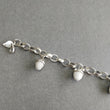 925 Sterling Silver With Cubic Zirconia Bracelet : 28.84gms Fashion Jewellry Mini CZ Bullet Chain Bracelet 8.75"