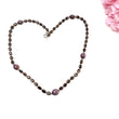 Chocolate Sapphire & Star Ruby Gemstone Necklace : 111.25cts Natural Untreated Oval Shape With 925 Sterling Silver 6*5mm - 11*10mm 18.75"