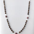 Chocolate Sapphire Moonstone & Star Ruby Gemstone Necklace : 122.00cts Natural Untreated Oval With 925 Sterling Silver 6*4mm - 9*8mm 27"