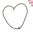 Chocolate Sapphire & Star Ruby Gemstone Necklace : 83.00cts Natural Untreated Oval Shape With 925 Sterling Silver 6*4mm - 14*10mm 21"