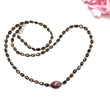 Chocolate Sapphire & Star Ruby Gemstone Necklace : 83.00cts Natural Untreated Oval Shape With 925 Sterling Silver 6*4mm - 14*10mm 21"