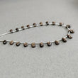 Golden Brown Chocolate Sapphire Gemstone Cabochon Loose Beads : 46.00cts Natural Unheated Pear Plain Nuggets 8*5mm - 10*7mm 9"