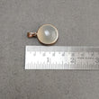 925 स्टर्लिंग सिल्वर पेंडेंट: 7.53 ग्राम प्राकृतिक ग्रे ओनिक्स रत्न गोल गुलाब गोल्ड प्लेटेड ब्रियोलेट बेज़ेल सेट पेंडेंट सादे लूप के साथ 1.30"