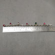 925 Sterling Silver Bracelet : 21.99gm Pink & Green Rhinestone 6 Mini Bullets With Clasp Look Chain Bracelet 8.5"