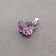 AMETHYST Gemstone 925 Sterling Silver Pendant : 3.96gms Natural Untreated Purple Amethyst Hand Carved Lord Shiva Prong Set Pendant 1"