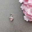 Peach Moonstone Gemstone 925 Sterling Silver Pendant : 2.02gms(Approx) Fashion Mini Size Bullet Pendant With Normal Loop 0.8" Gift For Her