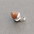 Peach Moonstone Gemstone 925 Sterling Silver Pendant : 3.95gms(Approx) Fashion Regular Size Bullet Pendant With Normal Loop 1" Gift For Her