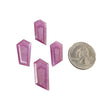 Raspberry Pink Sheen Sapphire Gemstone Normal Cut : 38.20cts Natural Untreated Sapphire Uneven Shape 21.5*10.5mm - 25*12mm 4pcs Set
