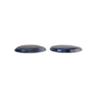 Silver Blue Sapphire Gemstone Normal Cut : 46.70cts Natural Untreated Sapphire Bi-Color Egg Shape 26*20mm Pair
