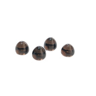 SMOKY QUARTZ Gemstone Cabochon : 33.30cts Natural Untreated Quartz Bullets Shape 11mm 4pcs