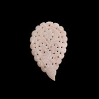 PINK OPAL Gemstone Carving : 43.30cts Natural Untreated Pink Opal Hand Carved Leaf 56*35mm