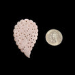PINK OPAL Gemstone Carving : 43.30cts Natural Untreated Pink Opal Hand Carved Leaf 56*35mm