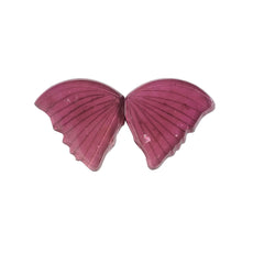 RUBELLITE TOURMALINE Gemstone Carving : 33.10cts Natural Untreated Watermelon Tourmaline Hand Carved BUTTERFLY 28*22mm Pair