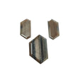 Golden Brown Chocolate Sheen SAPPHIRE Gemstone Normal Cut : 75.90cts Natural Untreated Uneven Shape 28*13mm - 35*12mm 3pcs