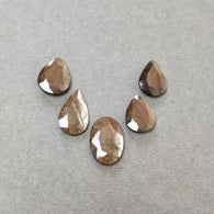 Golden Brown Chocolate Sheen Sapphire Gemstone Normal Cut : 43.10cts Natural Untreated Pear Oval Shape 17*13mm - 20*14mm 5pcs