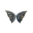 Blue & Chocolate Sapphire Gemstone Carving : 56.60cts Natural Untreated Bi-Color Sapphire Hand Carved BUTTERFLY 36*18mm Pair