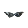 Blue & Chocolate Sapphire Gemstone Carving : 56.60cts Natural Untreated Bi-Color Sapphire Hand Carved BUTTERFLY 36*18mm Pair