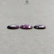 Raspberry Sapphire Gemstone Normal Cut : 27.90cts Natural Untreated Sheen Pink Sapphire Egg Shape 17*13.5mm - 18*14mm 3pcs Set