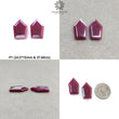 Ruby Gemstone Rose Normal Cut : Natural Untreated Unheated Red Ruby Marquise & Uneven Shape Pair/Set